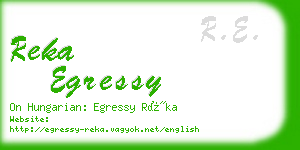 reka egressy business card